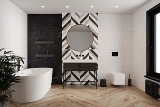 Керамогранит в интерьере: 5 стильных примеров дизайна ванной комнаты