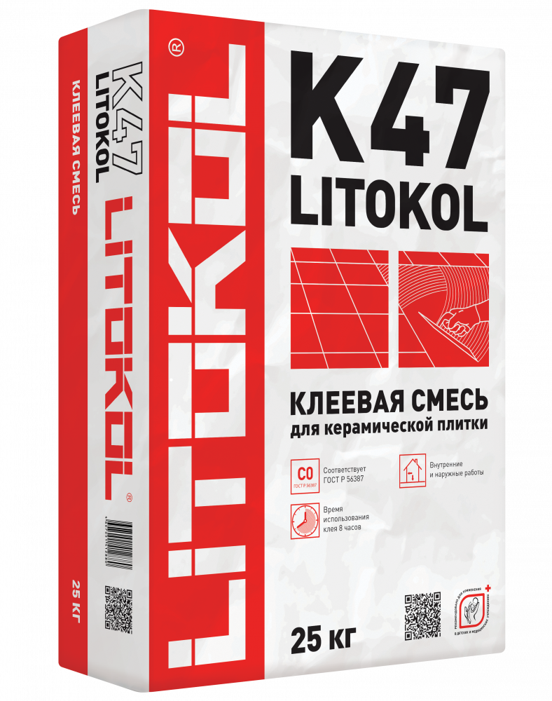 Купить LitoKol K47 серый-клеевая смесь 25kg bag в Москве #2