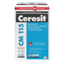 Ceresit CM115/25кг Белый Плиточный клей для мозаики и мрамора, РФ