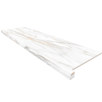 Подоконник угловой SM02 33х120 непол. с боковым выступом (левый)