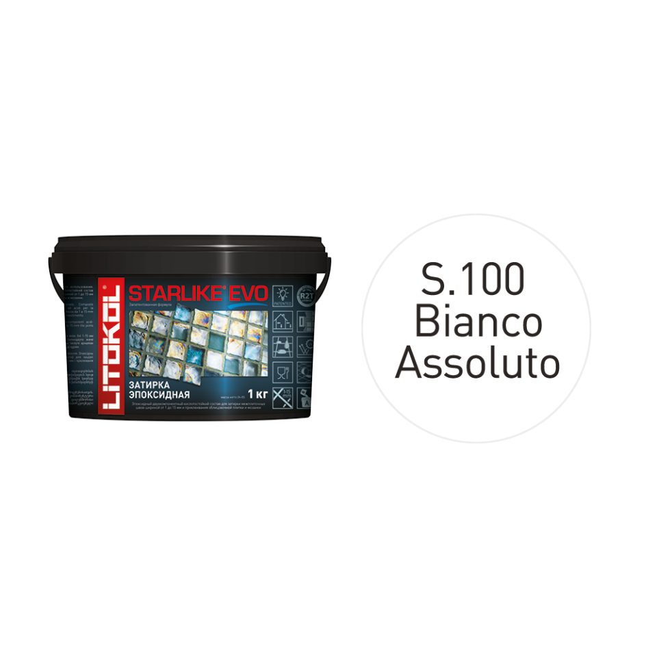 Купить STARLIKE EVO S.100 BIANCO ASSOLUTO затир.смесь (1kg bucket) в Москве #2