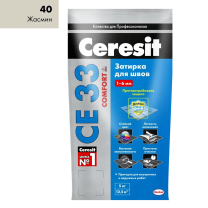 Ceresit CE33/5кг Затирка для швов 1-6 мм внутри и снаружи Жасмин 40, РФ