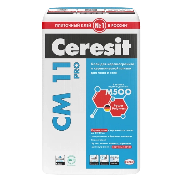 Купить Ceresit CM11/25кг, PRO Плиточный клей, РФ в-2