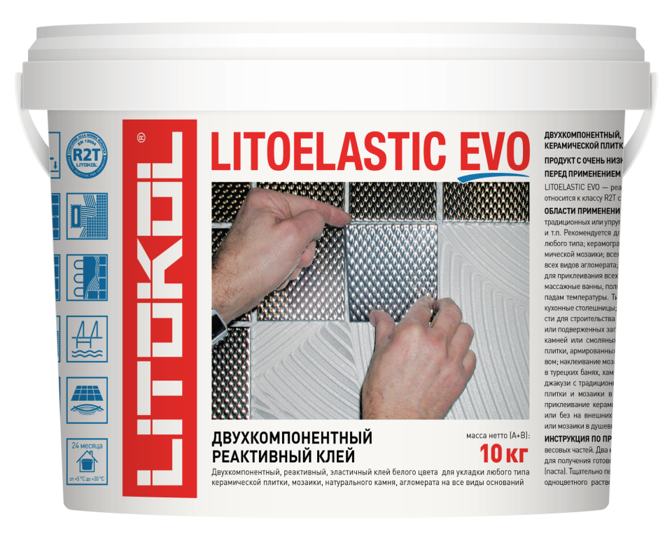 Купить LITOELASTIC EVO - двухкомпонентный клей 10kg bucket в Москве