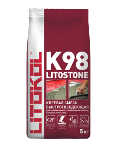 Купить Litostone К98-серая-клеевая смесь 5kg Al.bag в Москве #2