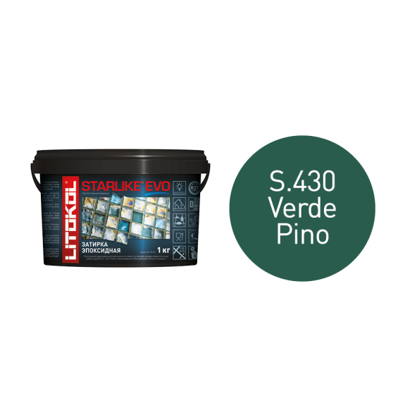Купить STARLIKE EVO S.430 VERDE PINO затир.смесь (1kg bucket) в Нижнем Новгороде-1
