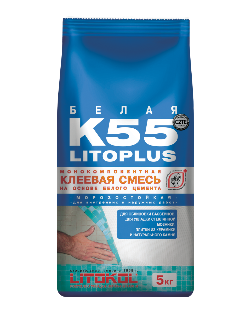 Купить LitoPlus K55-клеевая смесь 5kg Al.bag в Москве #2