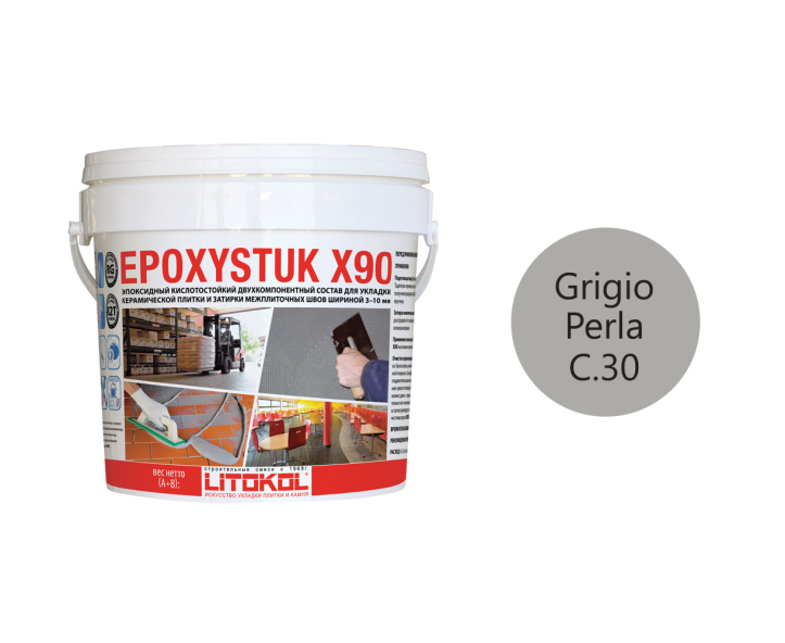 Купить EPOXYSTUK X90 C.30 GRIGIO PERLA 10kg bucket в Нижнем Новгороде-1
