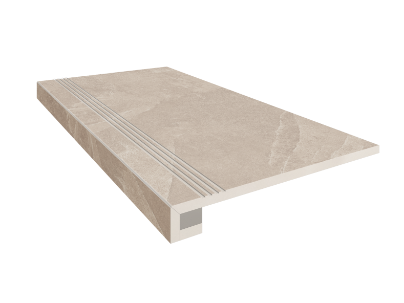 Купить Комплект (Ступень TE01 (33x120) непол. (прямоугол. бортик) с насечками + Подступенок (14,5x120)) в Красноярске-1