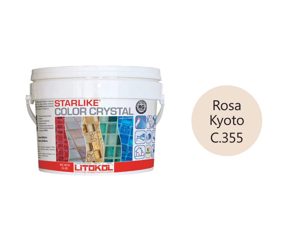 Купить LITOCHROM Starlike C.355 СOLORCRYSTAL RosaKyoto 2,5kg bucket в Москве