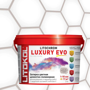 Купить LITOCHROM LUXURY EVO LLE 120 жемчужно-серый 2kg bucket в Москве-1