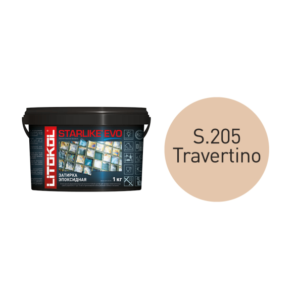 Купить STARLIKE EVO S.205 TRAVERTINO затир.смесь (1kg bucket) в Казани-2