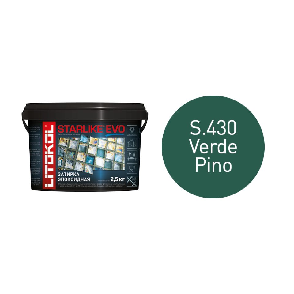 Купить STARLIKE EVO S.430 VERDE PINO затир.смесь (2,5kg bucket) в Москве