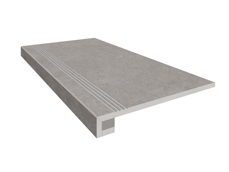 Купить Комплект (Ступень LN02 (33x120) непол. (прямоугол. бортик) с насечками + Подступенок (14,5x120)) в Москве-1