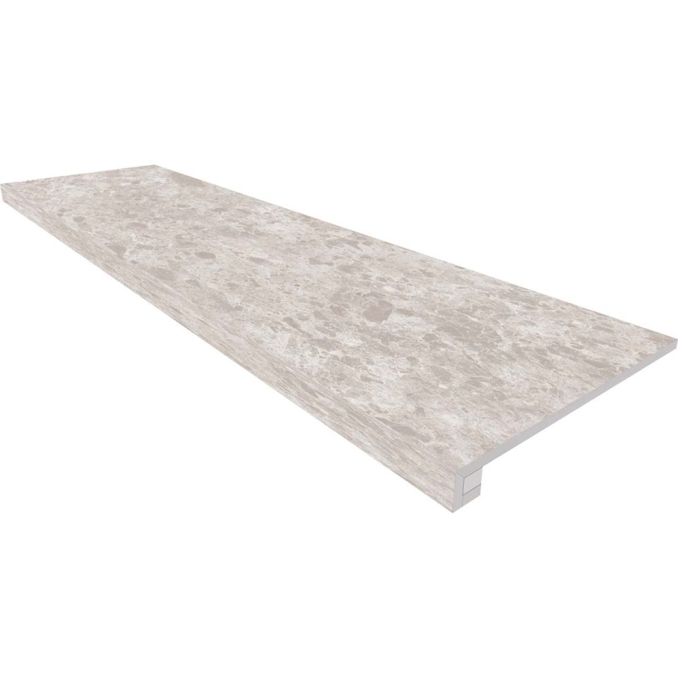 Купить Комплект (Ступень GR01 (33x120x9) непол. (прямоугол. бортик) без насечек + Подступенок (14,5x120x9)) в Москве