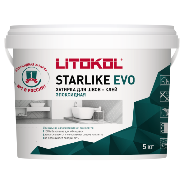 Купить STARLIKE EVO S.202 NATURALE затир.смесь (5kg bucket) в Казани-1