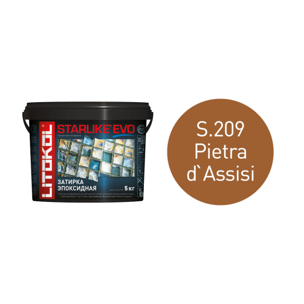 Купить STARLIKE EVO S.209 PIETRA D`ASSISI эпоксидный состав 5kg bucket в Казани-2