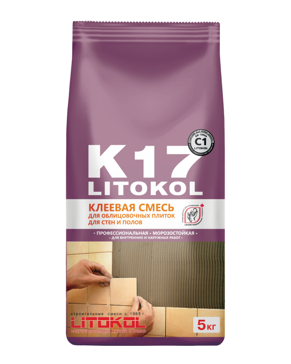 Купить LITOKOL K17 (С1) - клеевая смесь 5kg Al.bag в Воронеже-1
