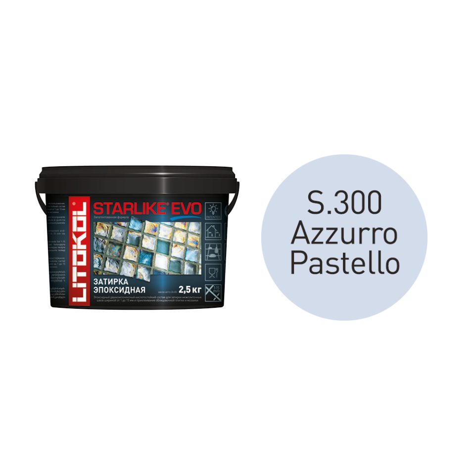 Купить STARLIKE EVO S.300 AZZURRO PASTELLO затир.смесь (2,5kg bucket) в Москве