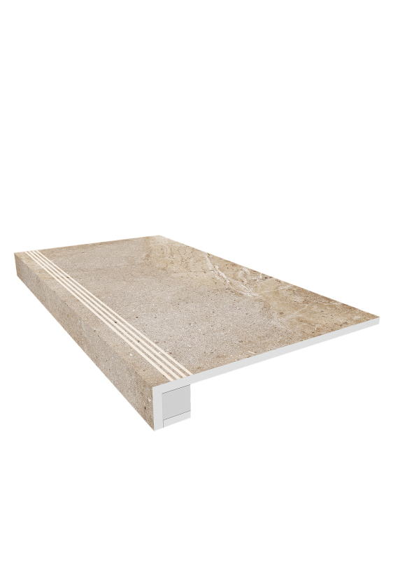 Купить Комплект (Ступень KA03 (33x120) непол. (прямоугол. бортик) с насечками + Подступенок (14,5x120)) в Санкт-Петербурге-1