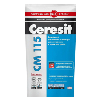 Ceresit CM115/5кг Белый Плиточный клей для мозаики и мрамора, РФ