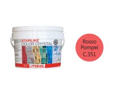 Купить LITOCHROM Starlike C.351 СOLORCRYSTAL RossoPompei 2,5kg bucket в Москве