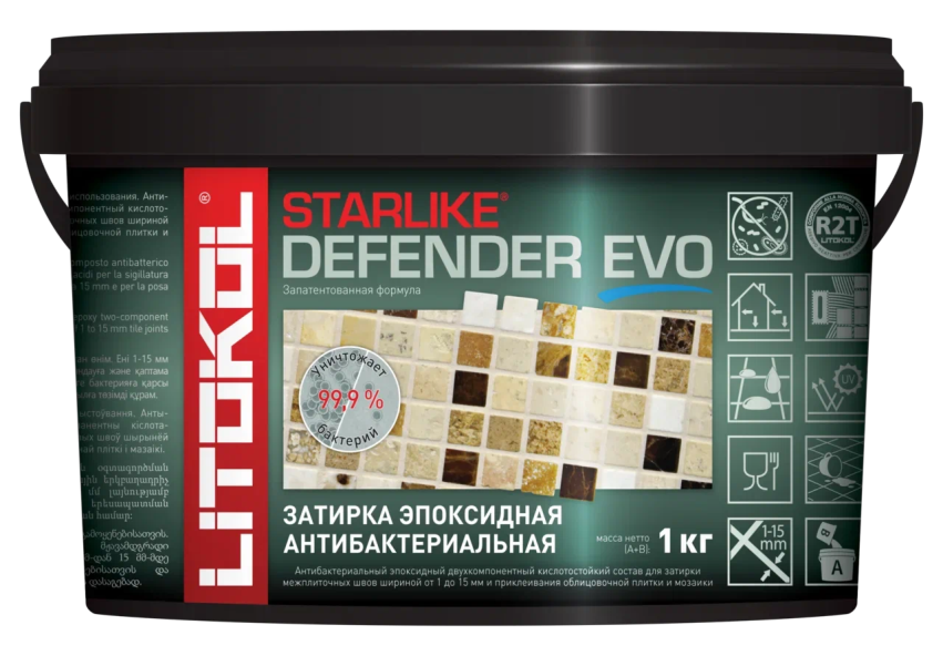 Купить STARLIKE Defender EVO S.320 AZZURRO CARAIBI эпоксидный состав 1,0 kg bucket в Новосибирске-1