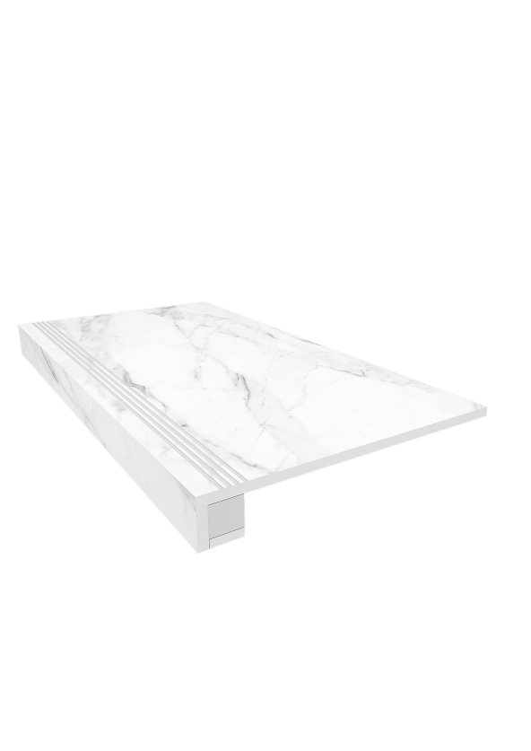 Купить Комплект (Ступень SM01 (33x120) непол. (прямоугол. бортик) с насечками + Подступенок (14,5x120)) в Уфе-1