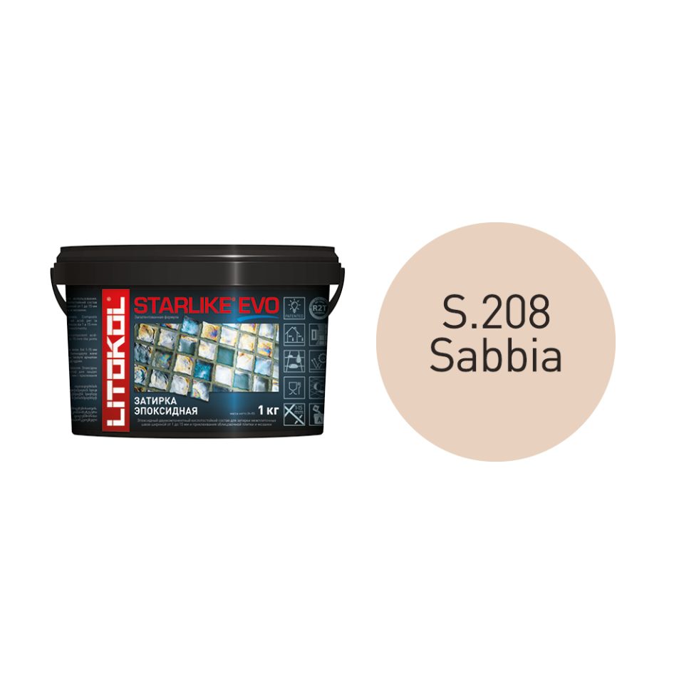 Купить STARLIKE EVO S.208 SABBIA затир.смесь (1kg bucket) в Москве #2