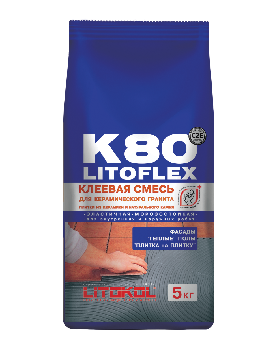 Купить LitoFlex K80-клеевая смесь 5kg Al.bag в Москве #2