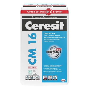 Купить Сeresit CM16/25кг Плиточный клей для керамогранита снаружи, РФ в Екатеринбурге-1