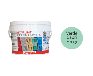 Купить STARLIKE COLOR CRYSTAL C.352 VERDE CAPRI затир.смесь 2,5kg bucket в Уфе-1