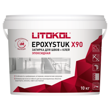 Купить EPOXYSTUK X90 C.30 GRIGIO PERLA 10kg bucket в Новосибирске-1