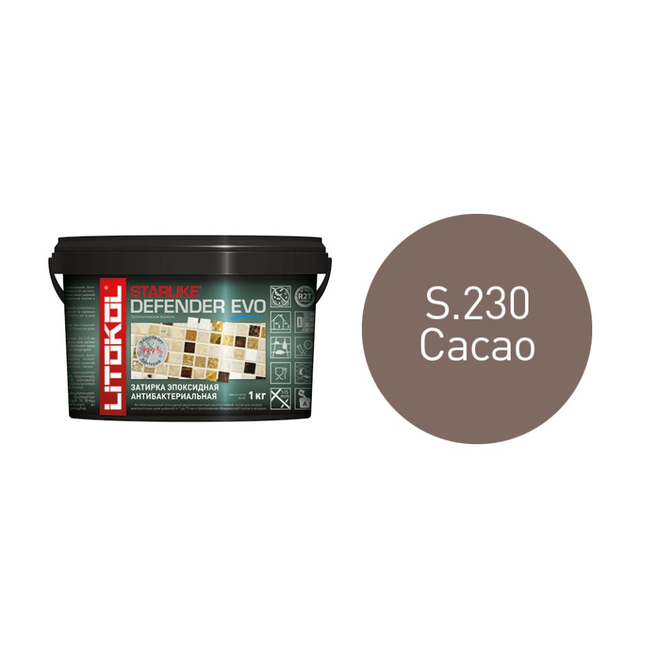 Купить STARLIKE Defender EVO S.230 CACAO антибакт.затир.смесь 1kg bucket в Москве