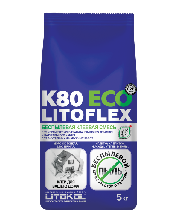 Купить LITOFLEX K80 ECO серый-клеевая смесь 5kg bag в Санкт-Петербурге-1