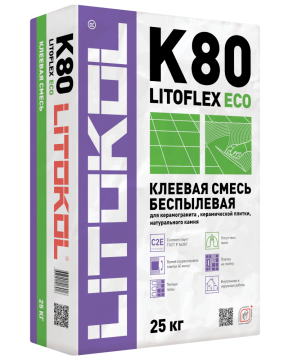 Купить LitoFlex К80 ECO- беспылевая клеевая смесь 25kg bag в Нижнем Новгороде-2