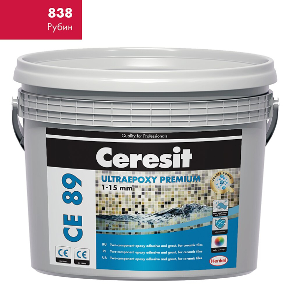 Купить Эпоксидная затирка Ceresit CE 89 2,5kg R.Red 838 в Москве-1
