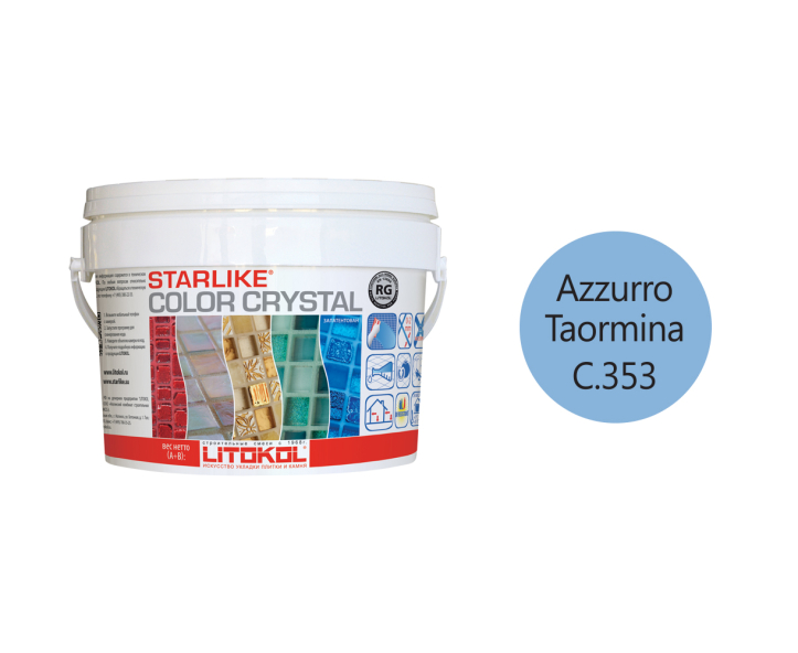 Купить STARLIKE COLOR CRYSTAL C.353 AZZURRO TAORMINA затир.смесь 2,5kg bucket в Новосибирске-1