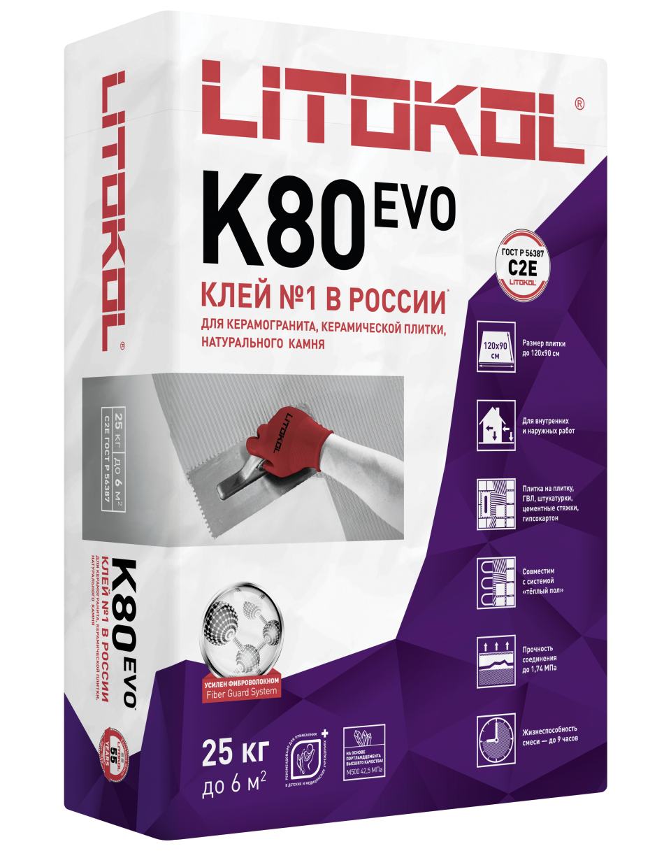 Купить LitoFlex K80-клеевая смесь (25kg bag) в Москве