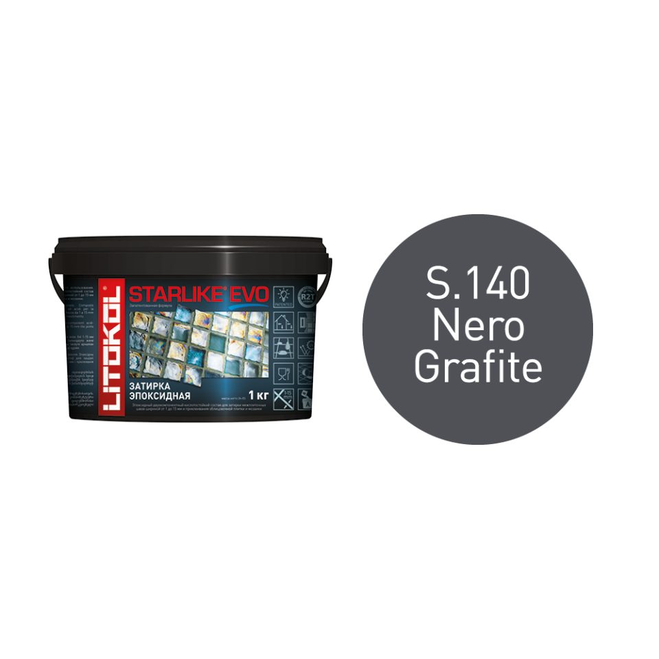 Купить STARLIKE EVO S.140 NERO GRAFITE затир.смесь (1kg bucket) в Москве #2