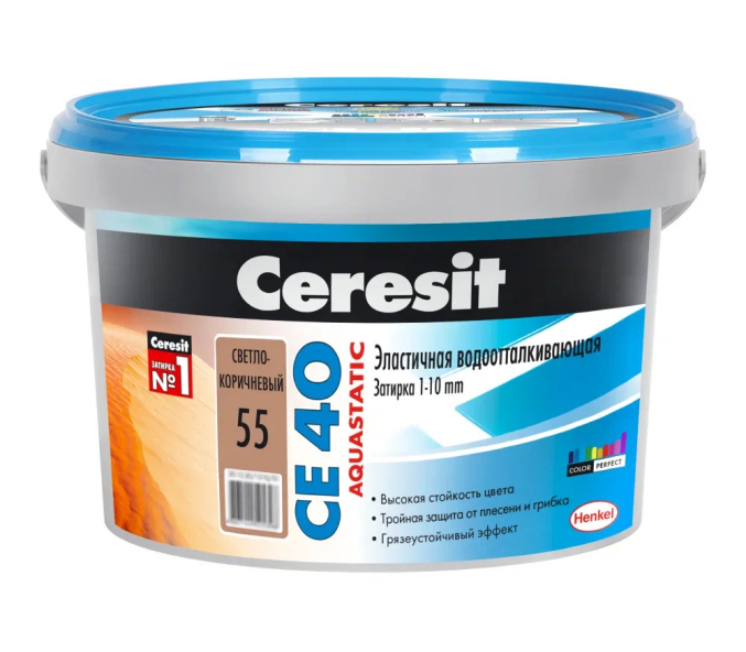 Купить CE 40/2 Затирка аквастатик (св корич 55) в Нижнем Новгороде-1