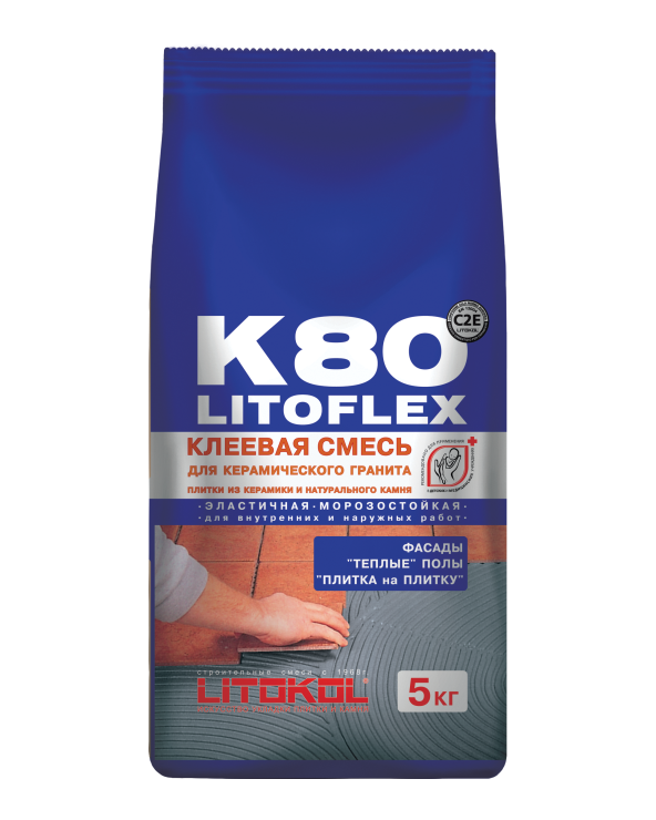 Купить LitoFlex K80-клеевая смесь 5kg Al.bag в Воронеже-1